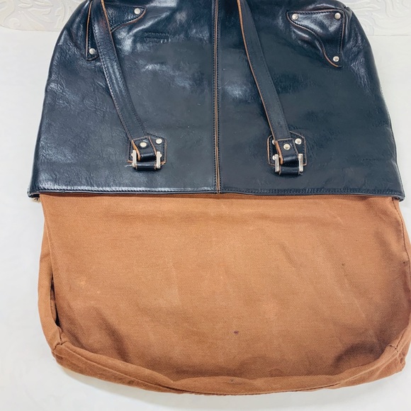 Claudia Firenze Black leather tote lined - Picture 7 of 8